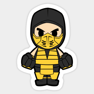 Scorpion Mortal Kombat Chibi Sticker